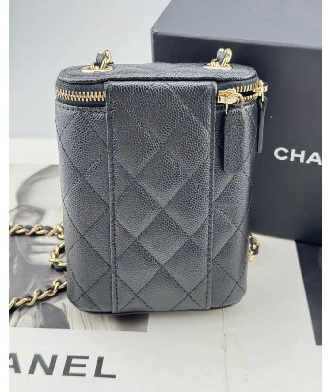 CHANEL Черная кожаная сумка через плечо, фото 2