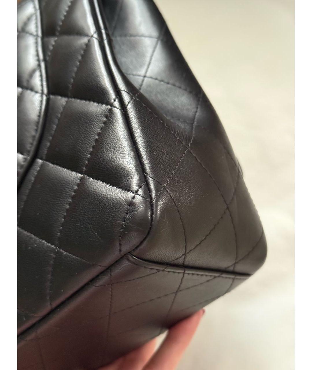 CHANEL Черная кожаная сумка через плечо, фото 4