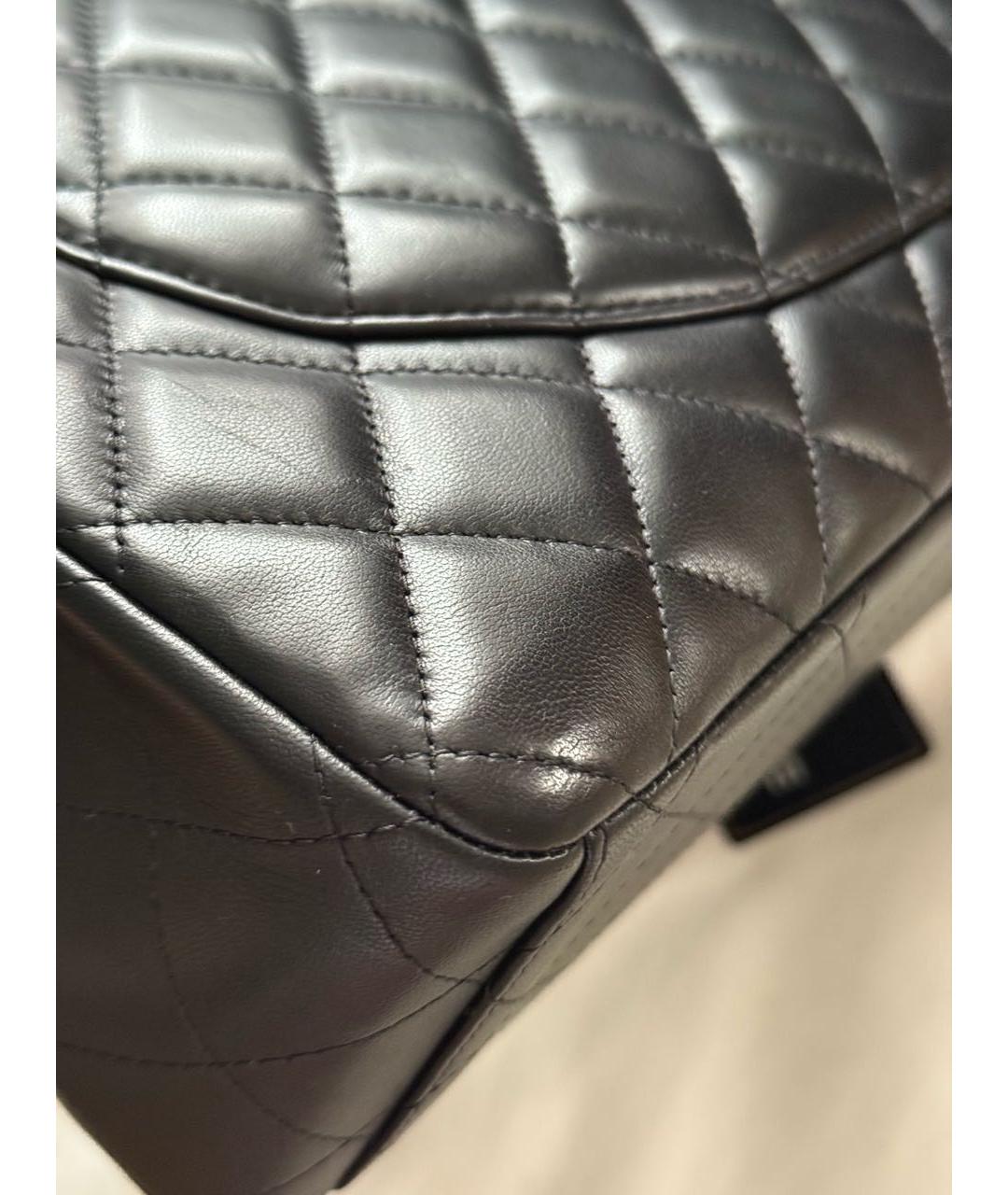 CHANEL Черная кожаная сумка через плечо, фото 3