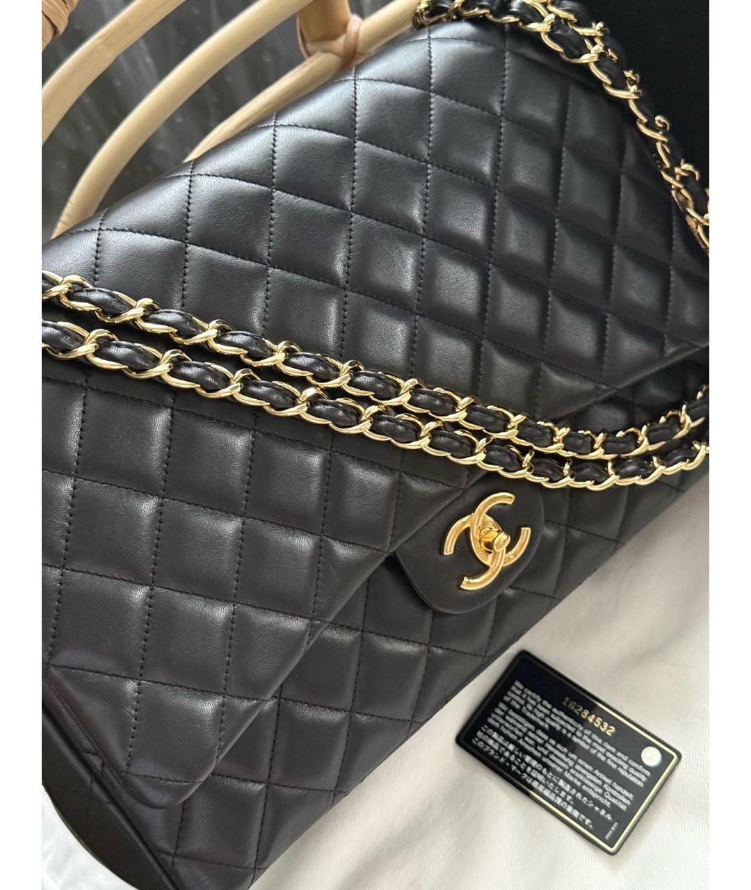 CHANEL Черная кожаная сумка через плечо, фото 8