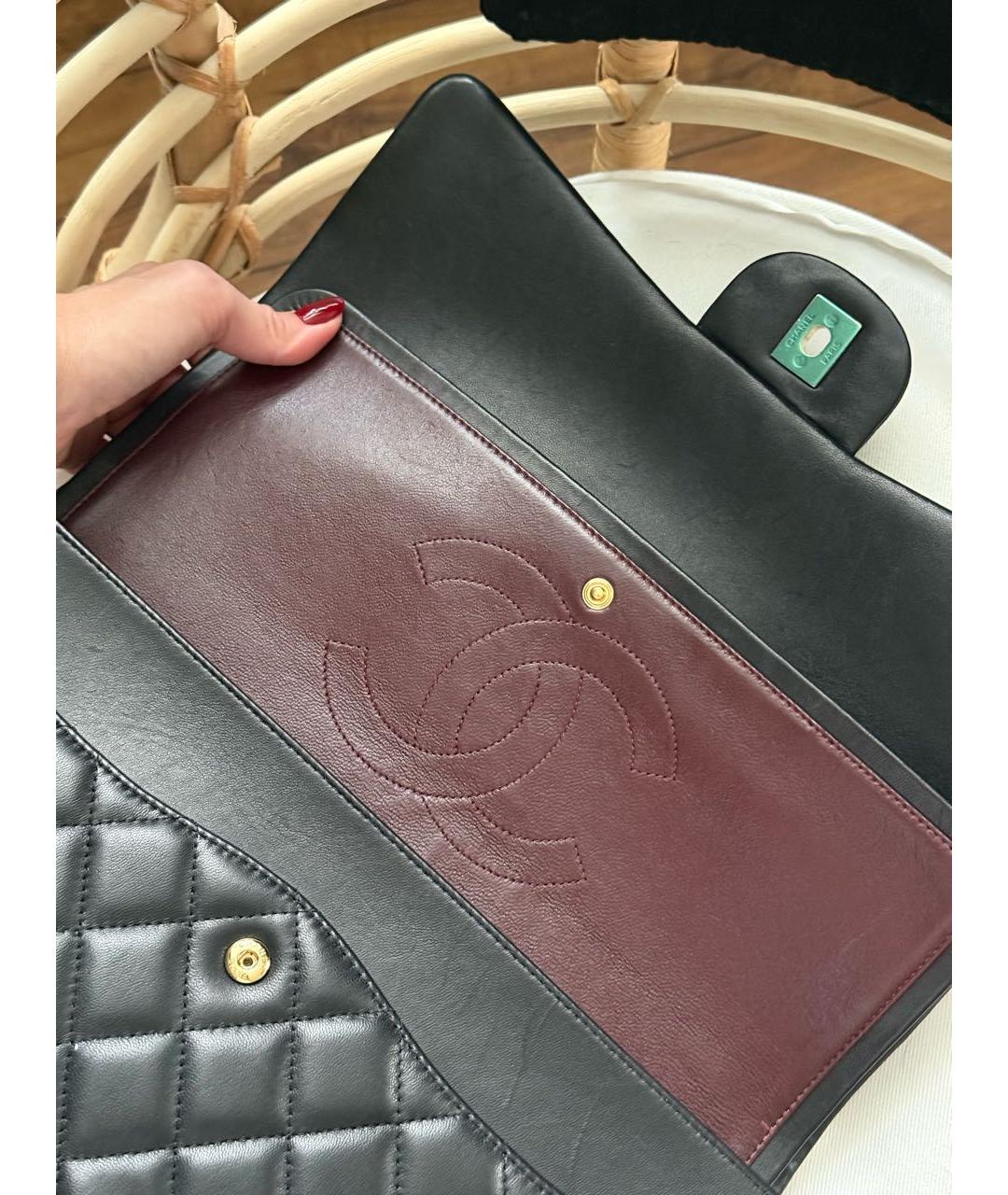 CHANEL Черная кожаная сумка через плечо, фото 5