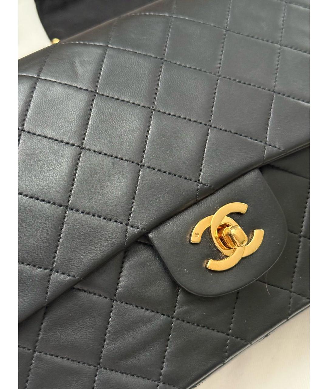 CHANEL Черная кожаная сумка через плечо, фото 8