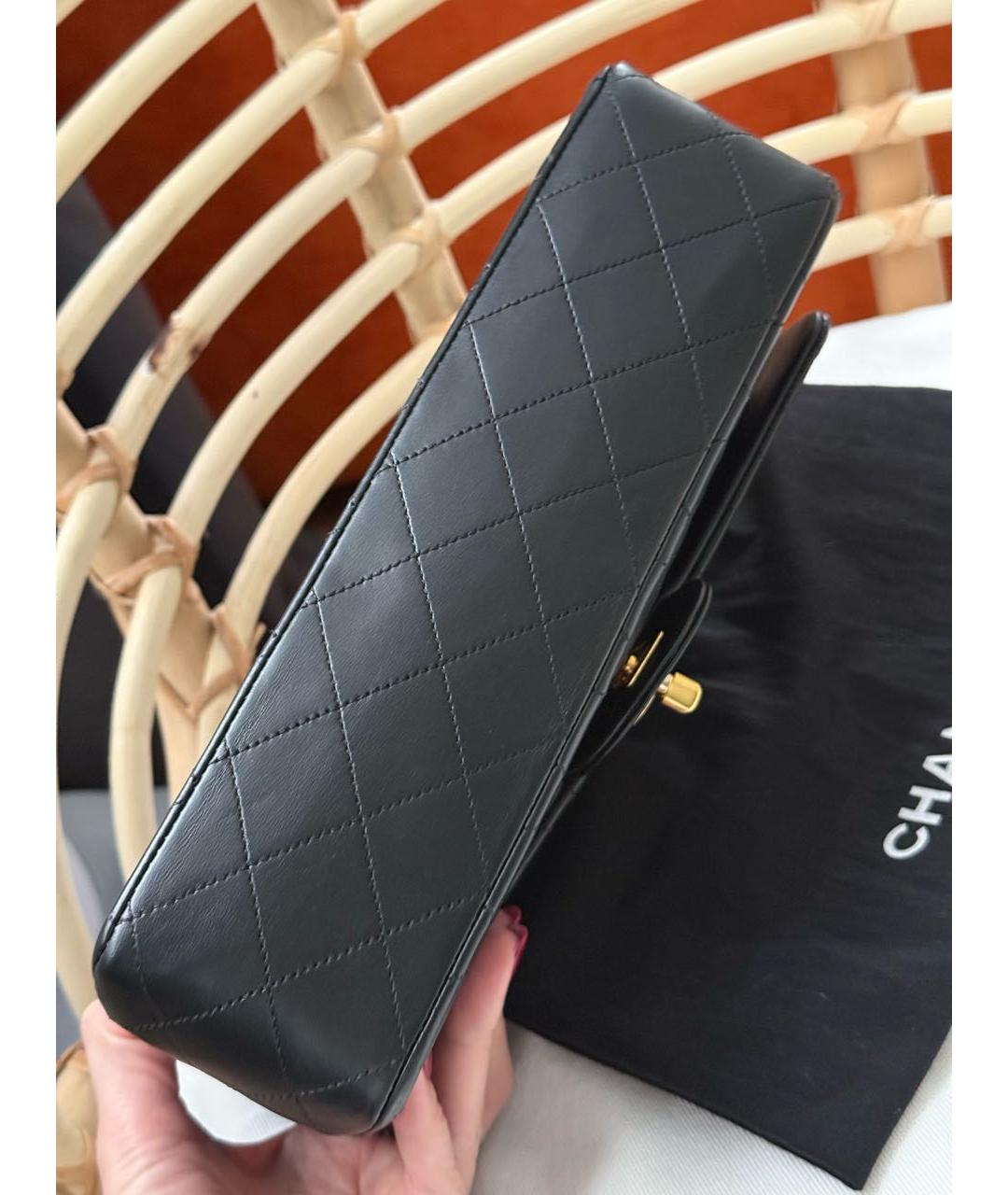 CHANEL Черная кожаная сумка через плечо, фото 7