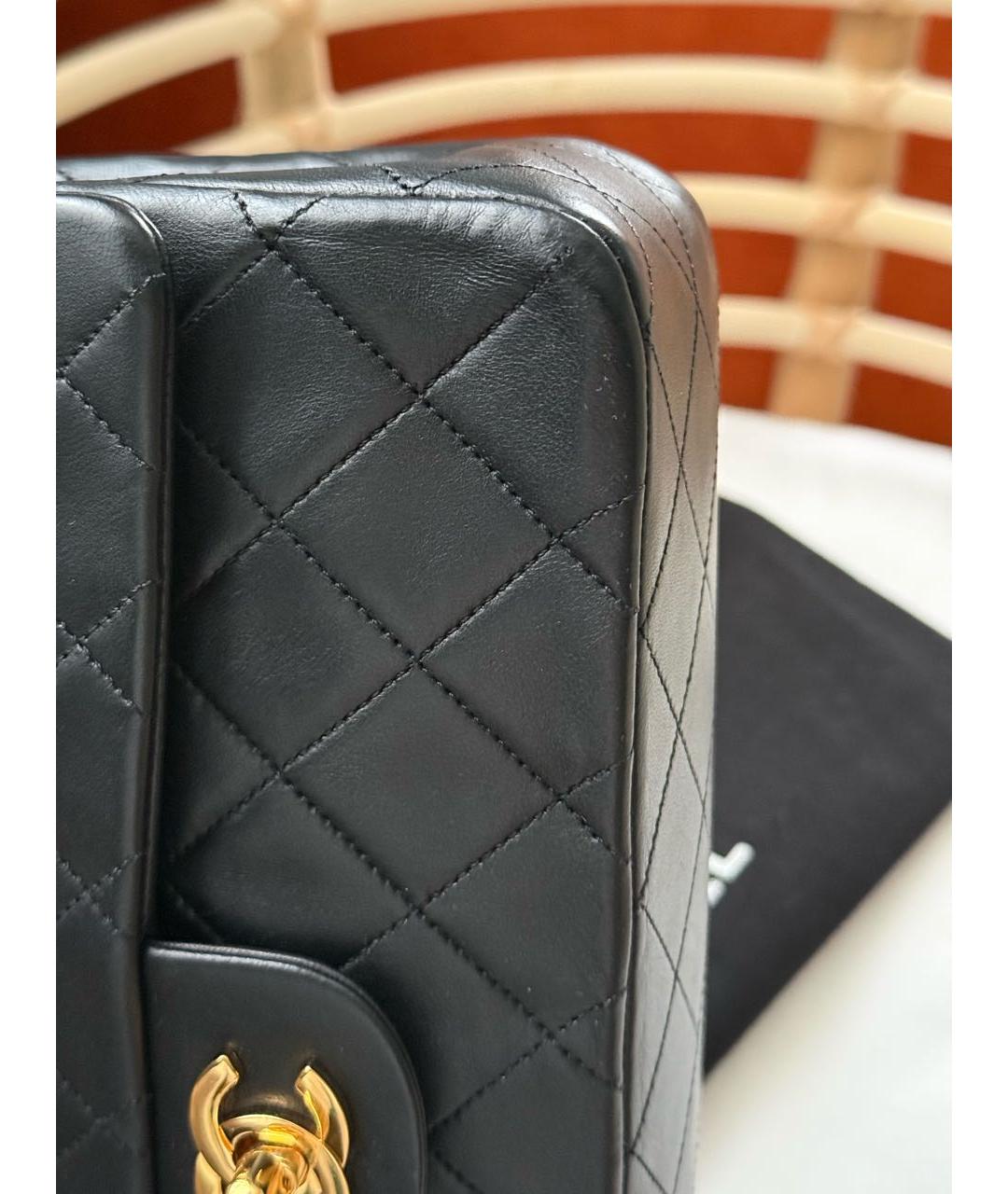CHANEL Черная кожаная сумка через плечо, фото 5