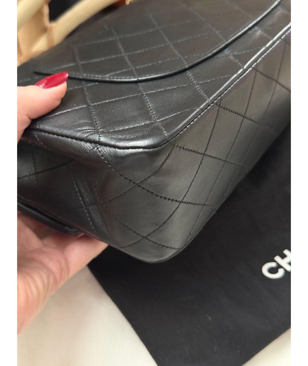 CHANEL Черная кожаная сумка через плечо, фото 4