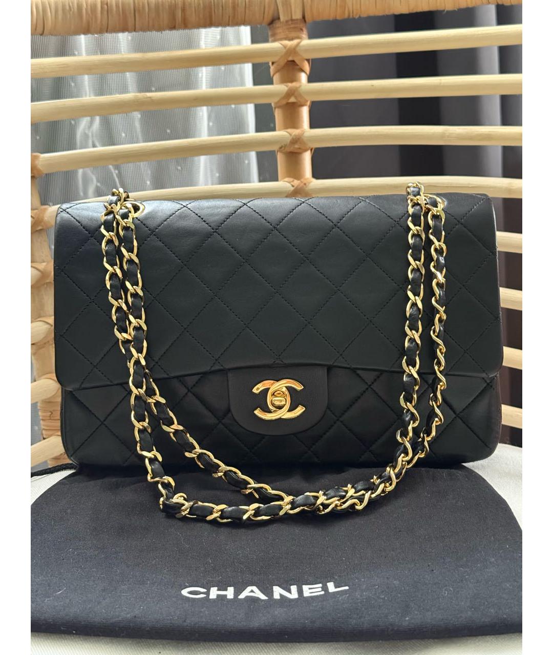 CHANEL Черная кожаная сумка через плечо, фото 9