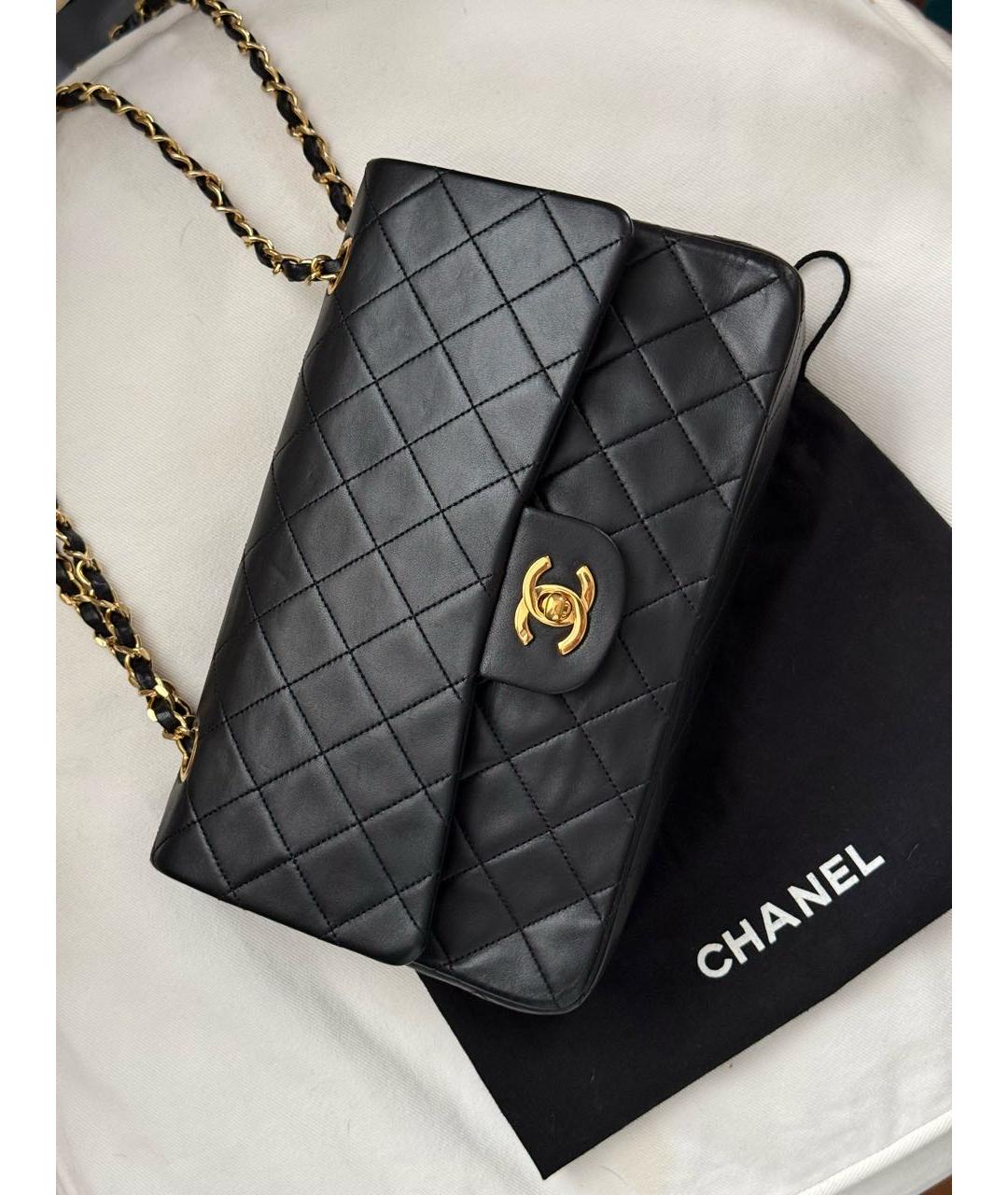 CHANEL Черная кожаная сумка через плечо, фото 2