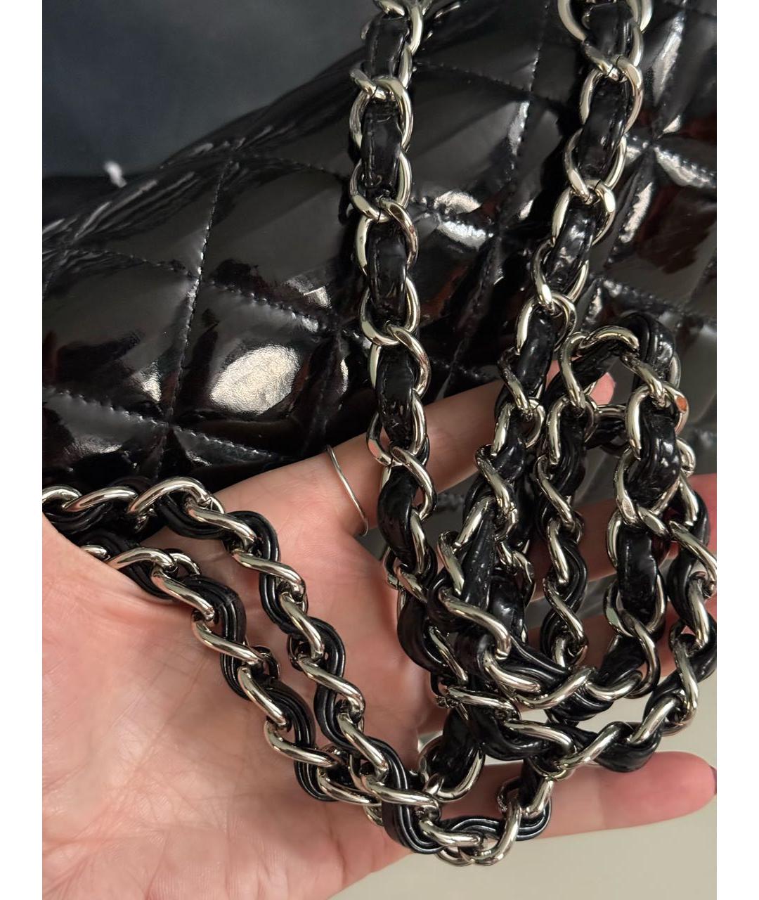 CHANEL Черная кожаная сумка через плечо, фото 7