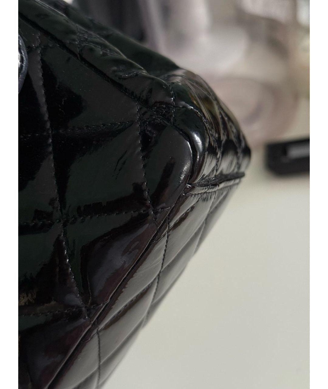 CHANEL Черная кожаная сумка через плечо, фото 8