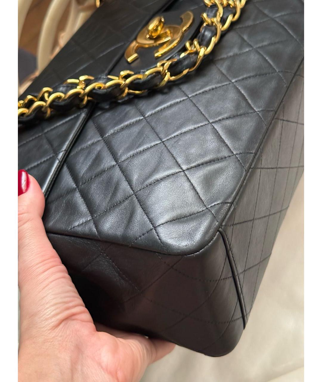 CHANEL Черная кожаная сумка через плечо, фото 6