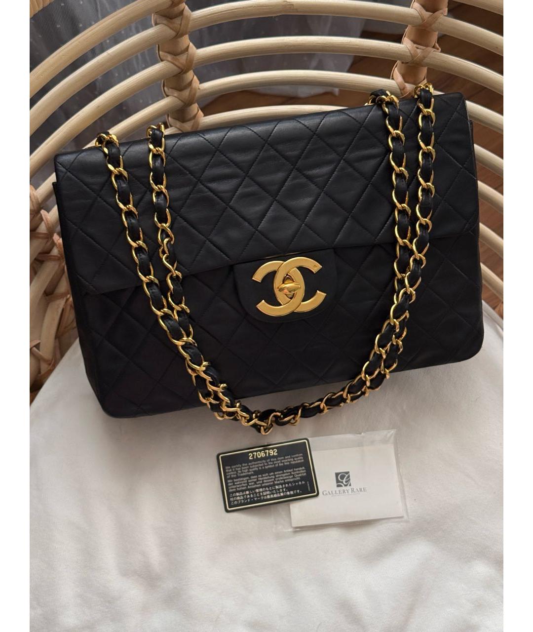 CHANEL Черная кожаная сумка через плечо, фото 9