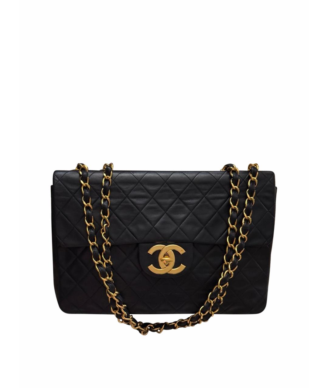 CHANEL Черная кожаная сумка через плечо, фото 1