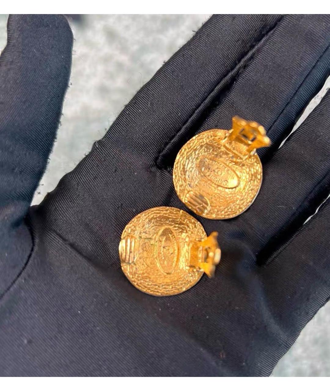 CHANEL Золотые позолоченные клипсы, фото 7