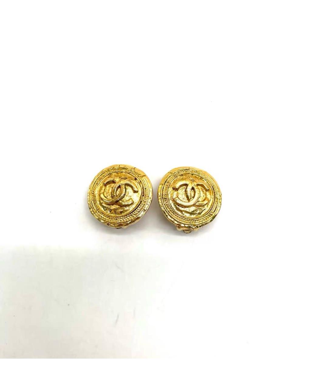 CHANEL Золотые позолоченные клипсы, фото 9