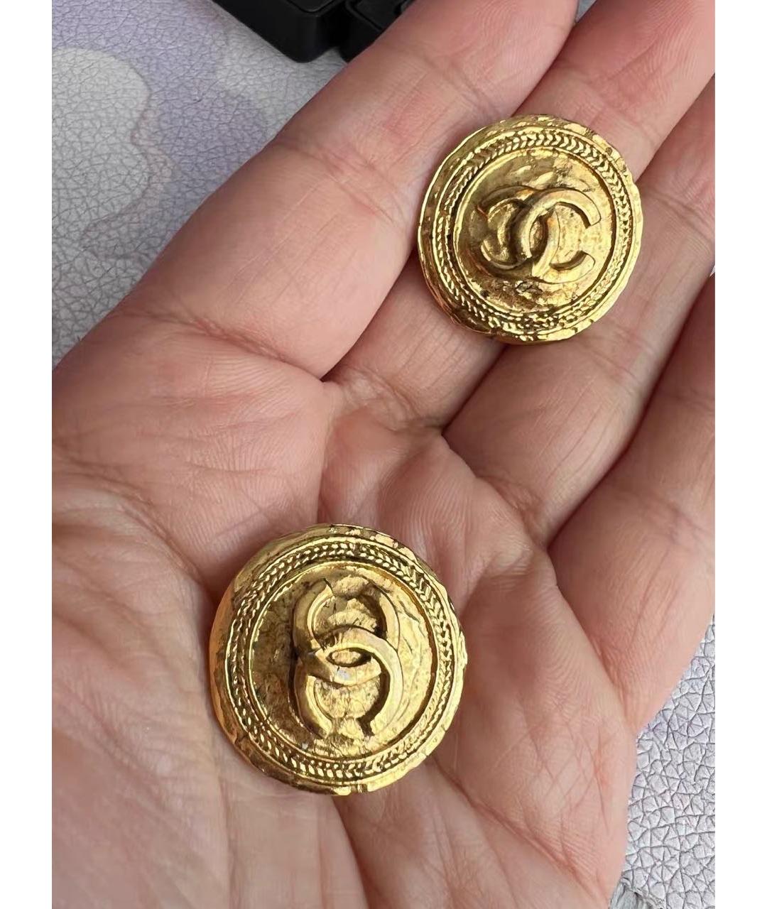 CHANEL Золотые позолоченные клипсы, фото 6