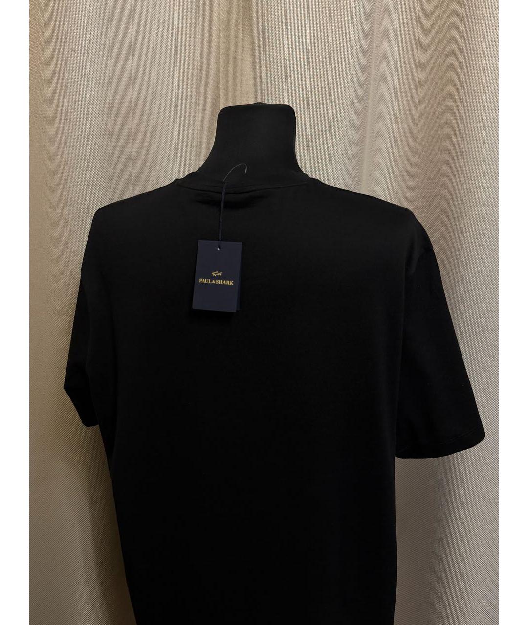 PAUL & SHARK Черная хлопковая футболка, фото 4