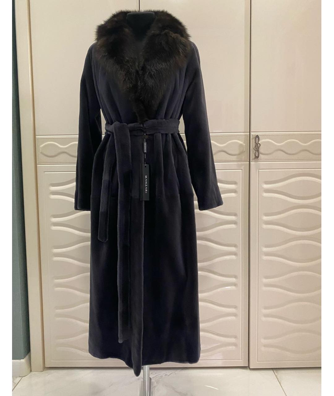 MANZONI 24 Серая меховая шуба, фото 5