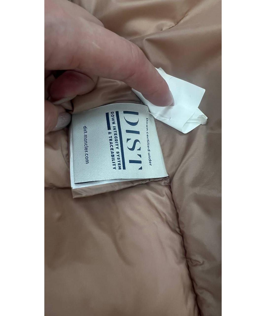 MONCLER Оранжевый полиамидовый пуховик, фото 5