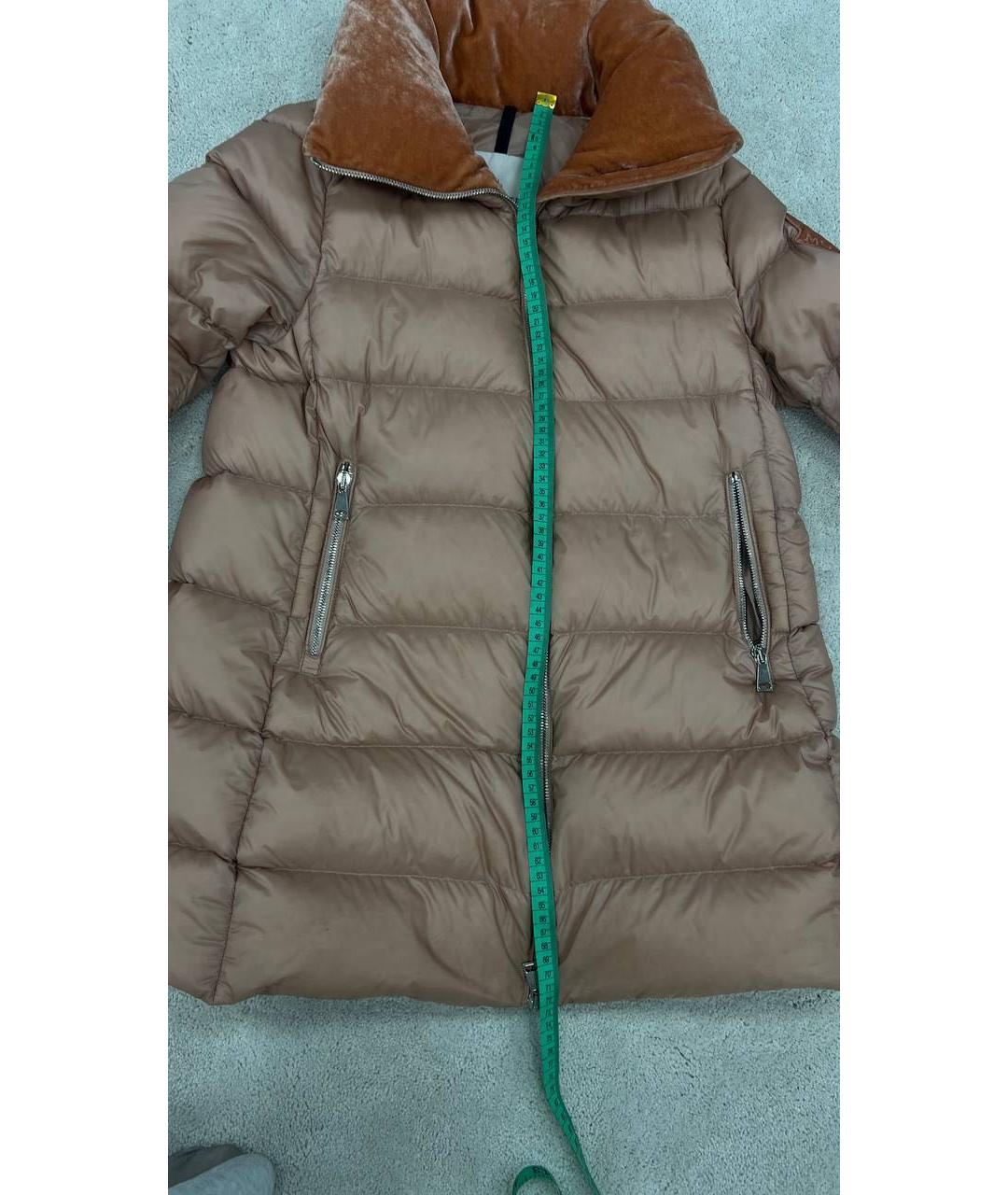 MONCLER Оранжевый полиамидовый пуховик, фото 7