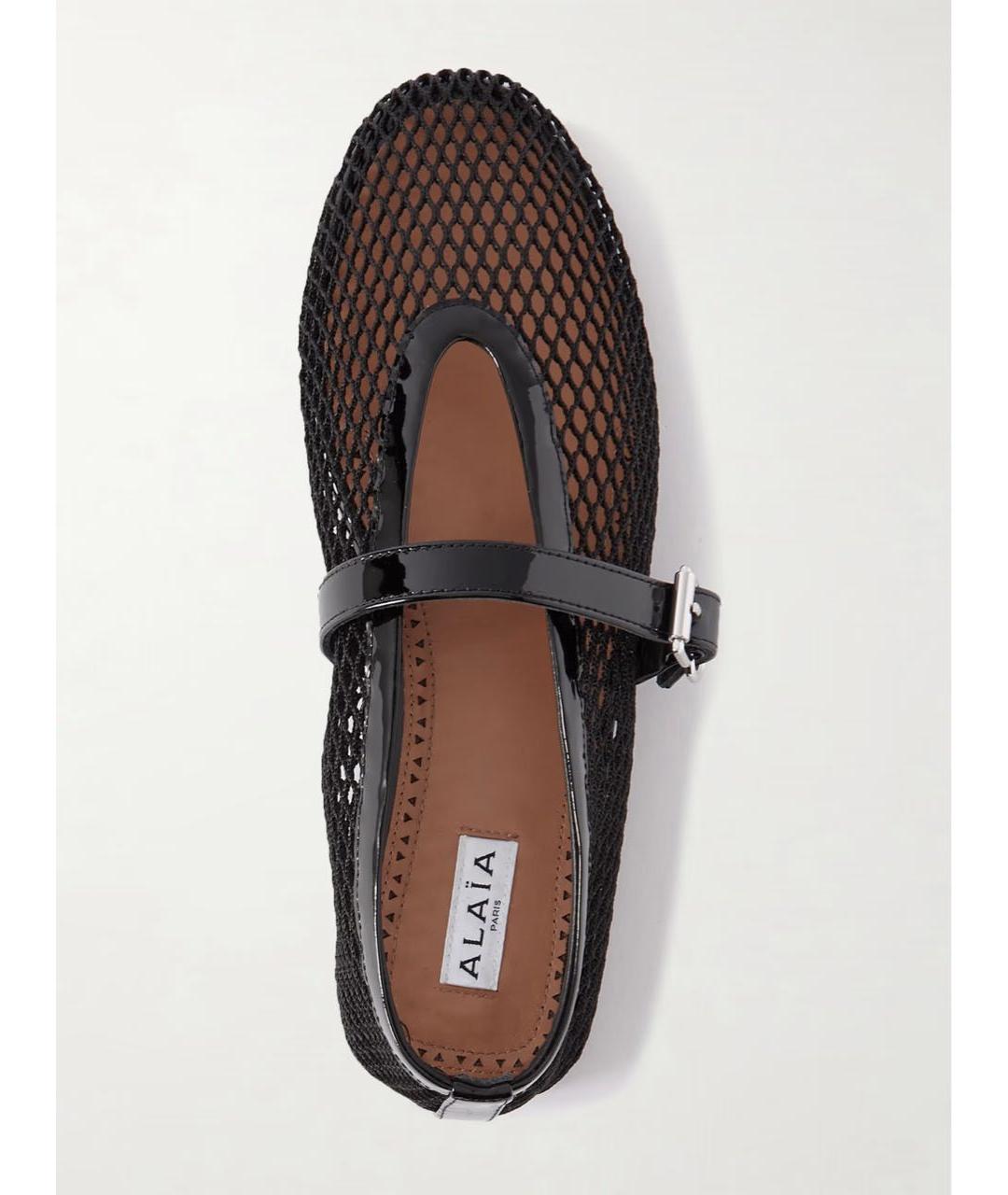 ALAIA Черные кожаные балетки, фото 3