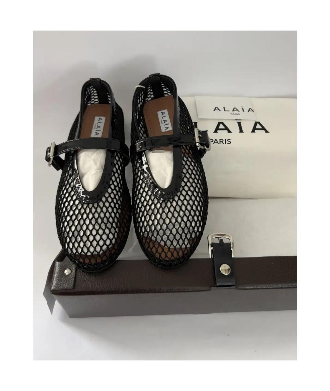 ALAIA Черные кожаные балетки, фото 6