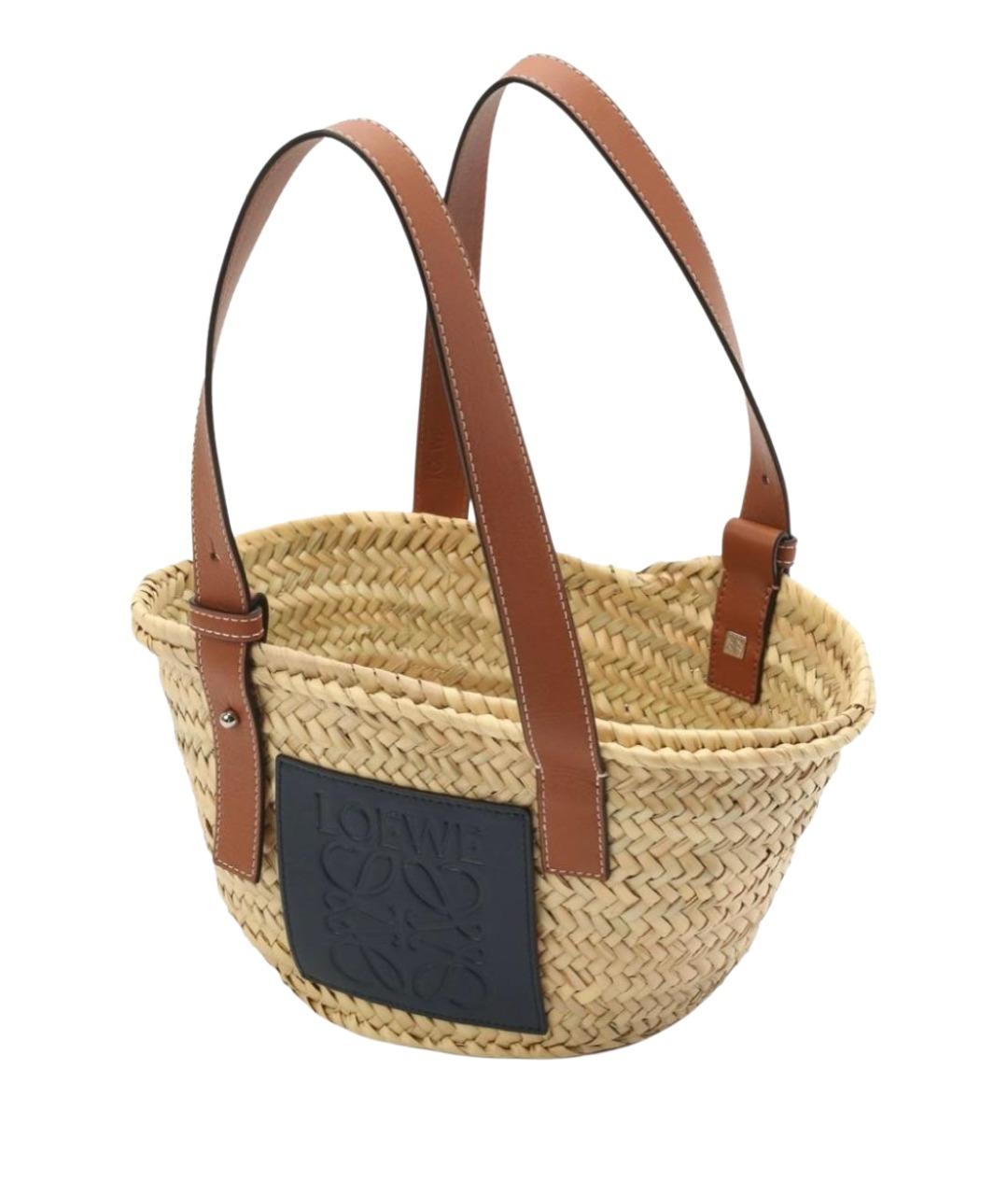 LOEWE Коричневая кожаная сумка тоут, фото 1