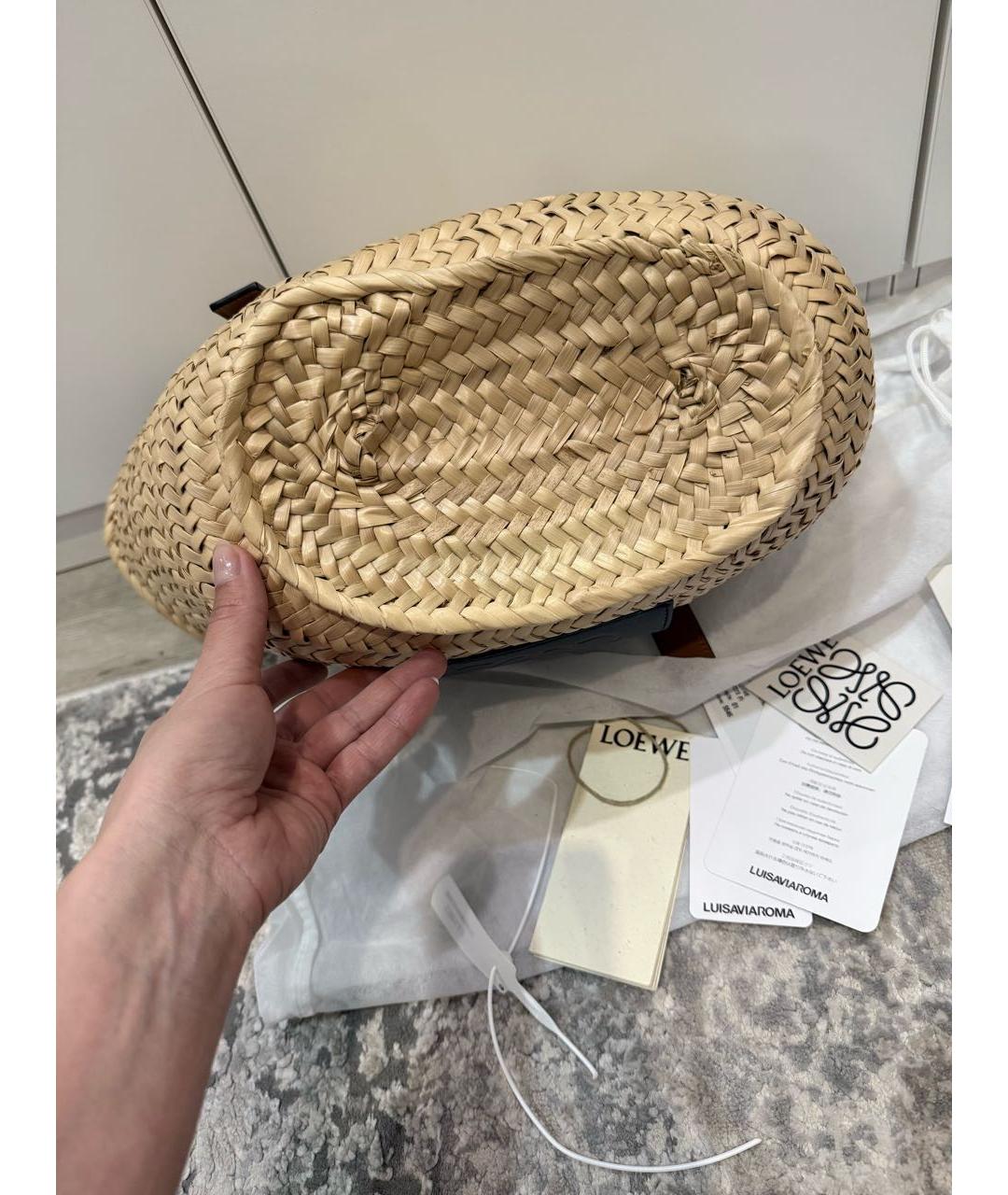 LOEWE Коричневая кожаная сумка тоут, фото 7