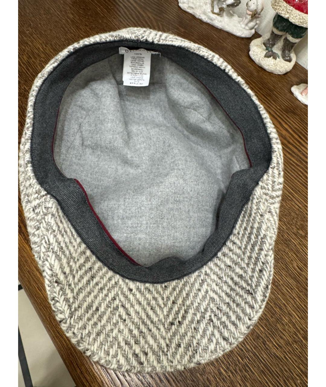 BRUNELLO CUCINELLI Бежевая шерстяная кепка/бейсболка, фото 5