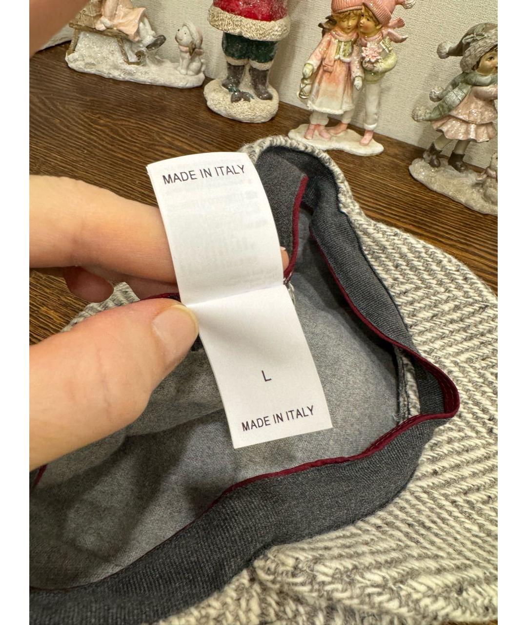 BRUNELLO CUCINELLI Бежевая шерстяная кепка/бейсболка, фото 6