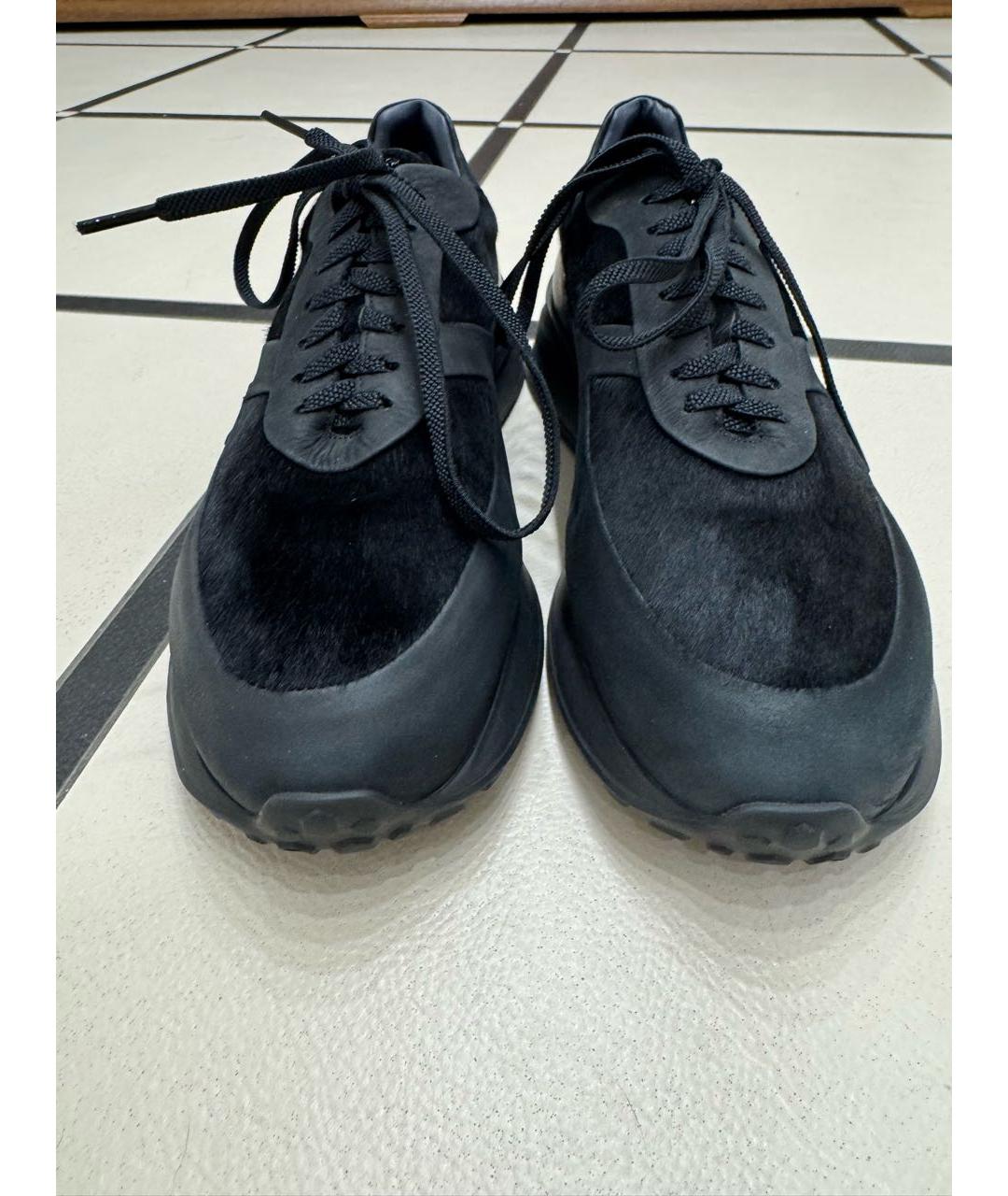ZILLI Черные низкие кроссовки / кеды, фото 5