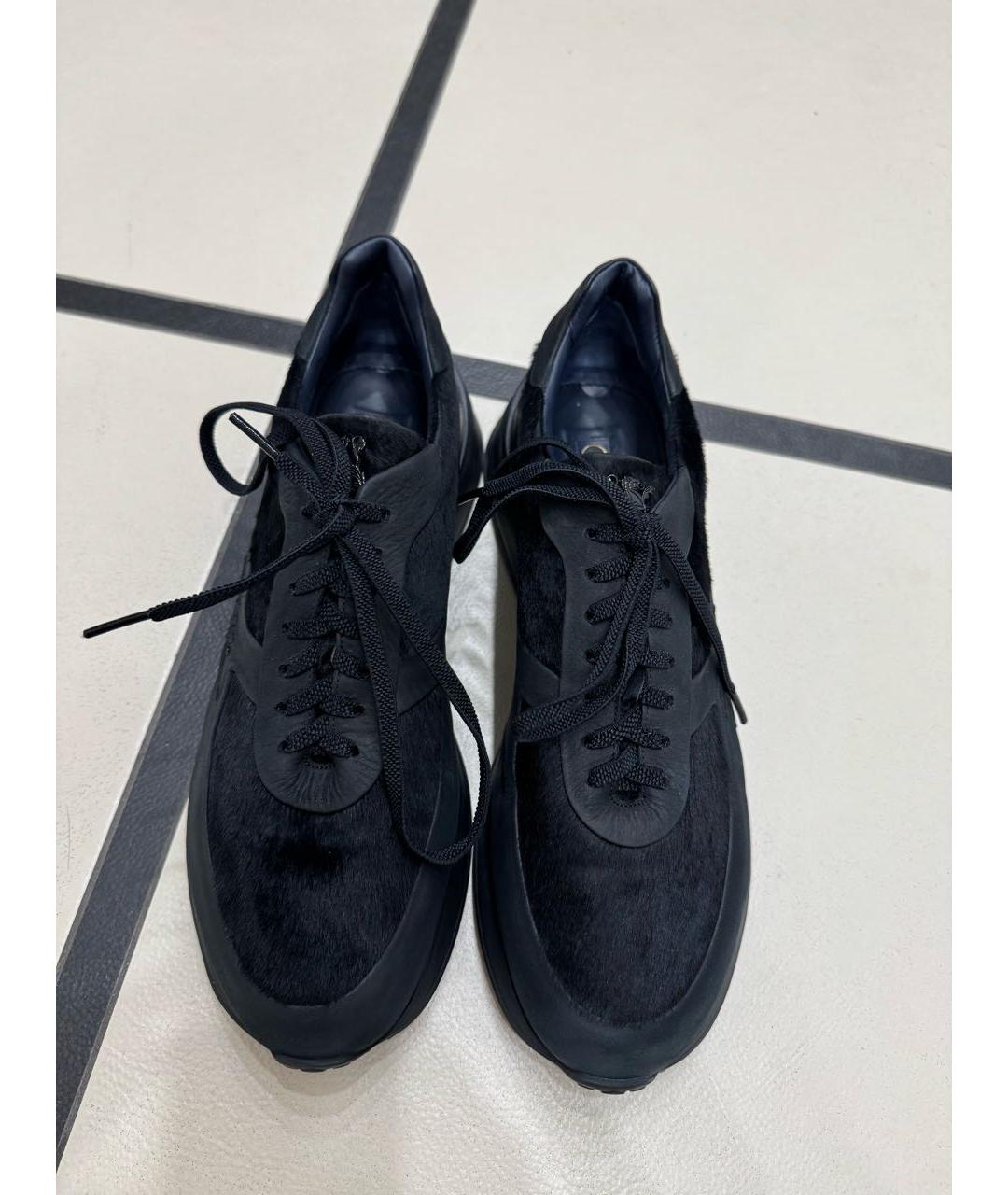 ZILLI Черные низкие кроссовки / кеды, фото 2