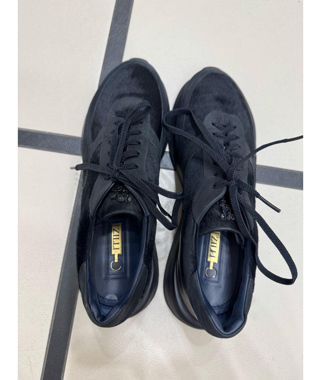 ZILLI Черные низкие кроссовки / кеды, фото 3