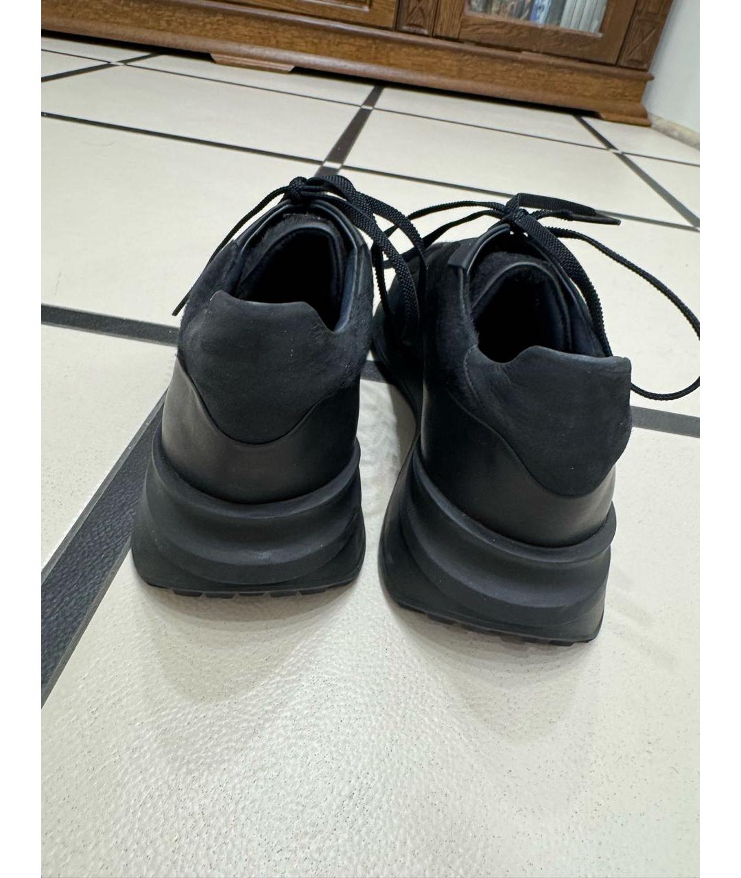 ZILLI Черные низкие кроссовки / кеды, фото 4