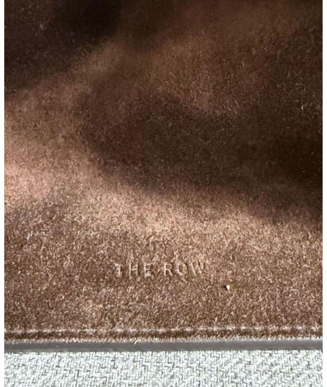 THE ROW Коричневая замшевая сумка с короткими ручками, фото 3