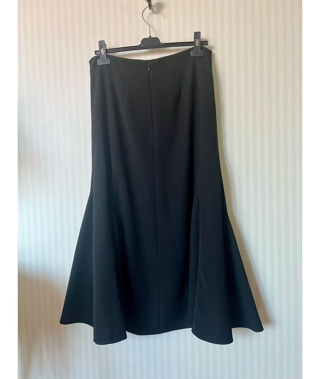 BALENCIAGA Черная полиэстеровая юбка миди, фото 2