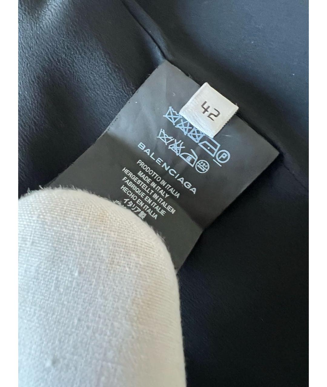 BALENCIAGA Черная полиэстеровая юбка миди, фото 5