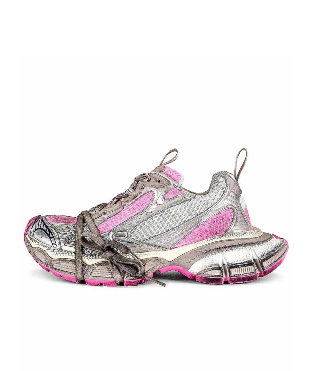 BALENCIAGA Розовые кожаные кроссовки, фото 2