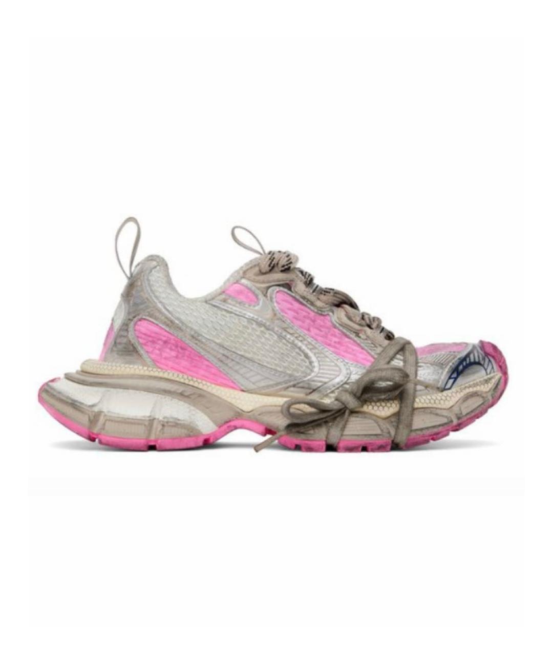 BALENCIAGA Розовые кожаные кроссовки, фото 5