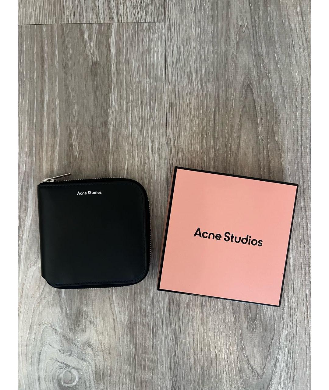 ACNE STUDIOS Черный кожаный кошелек, фото 3