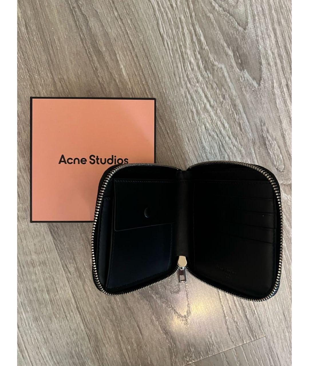 ACNE STUDIOS Черный кожаный кошелек, фото 4