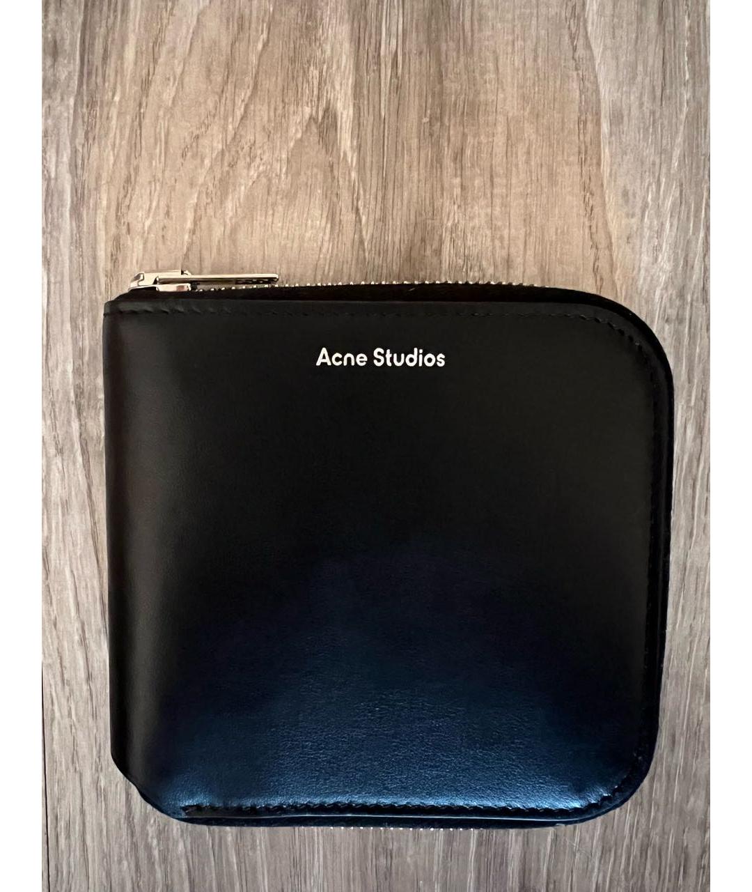 ACNE STUDIOS Черный кожаный кошелек, фото 8