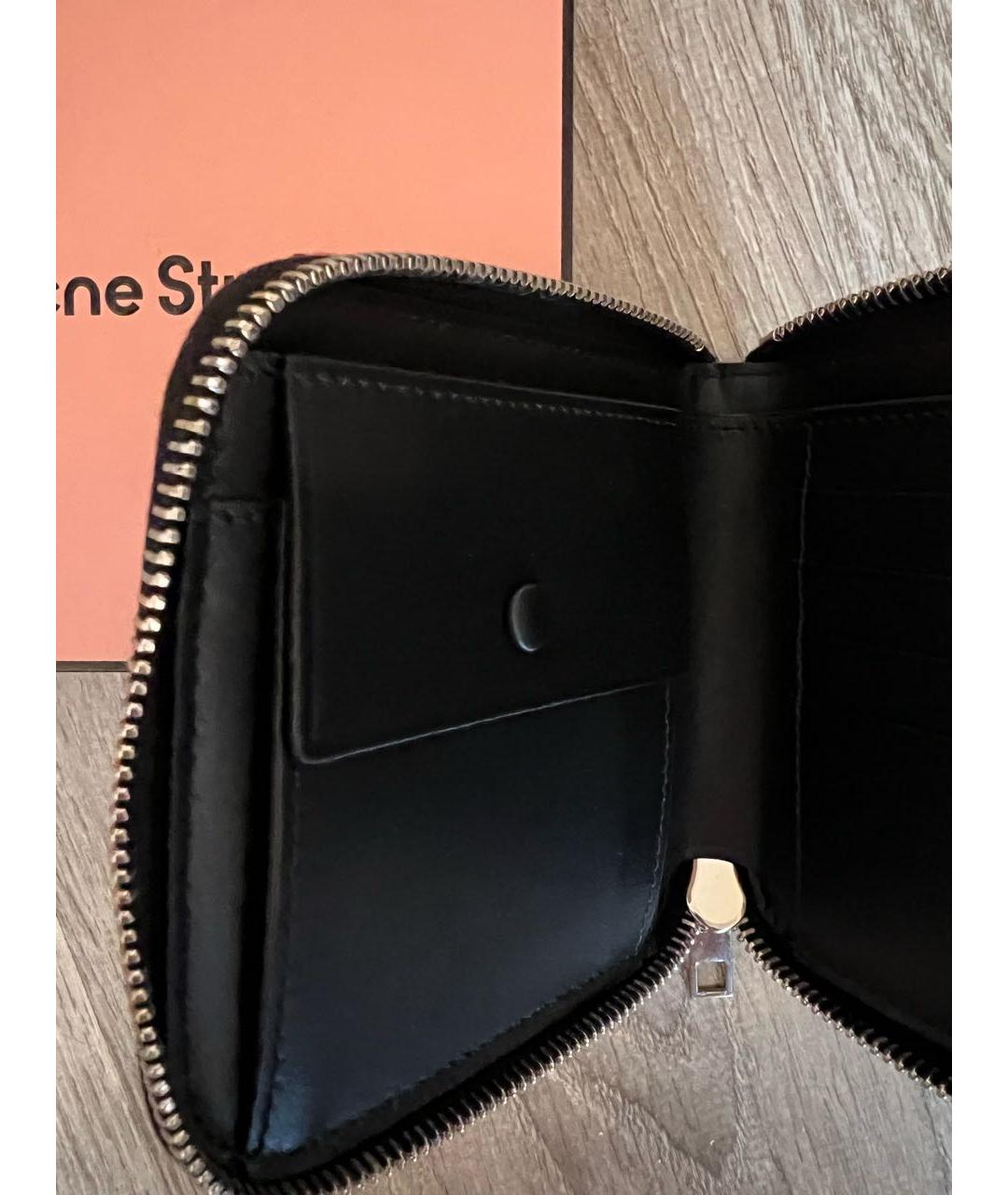 ACNE STUDIOS Черный кожаный кошелек, фото 7