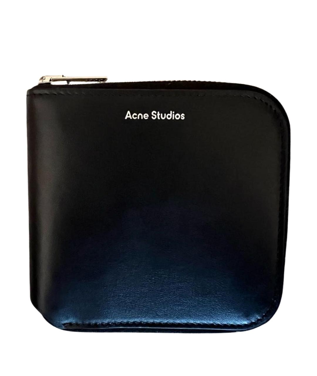 ACNE STUDIOS Черный кожаный кошелек, фото 1