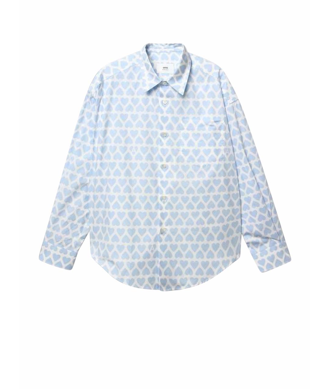 Ami Paris Голубая хлопковая рубашка, фото 1