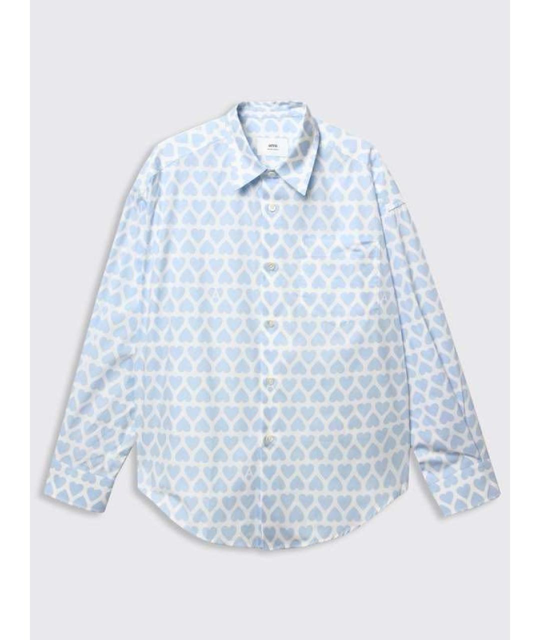 Ami Paris Голубая хлопковая рубашка, фото 5