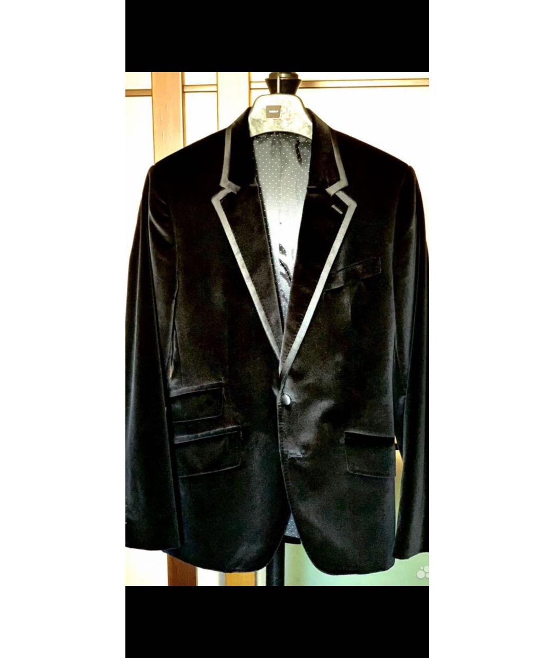 DOLCE&GABBANA Черный бархатный пиджак, фото 4