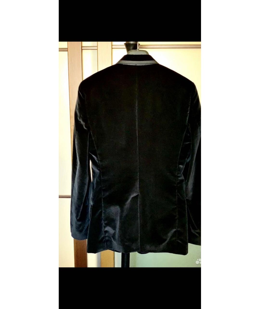 DOLCE&GABBANA Черный бархатный пиджак, фото 2