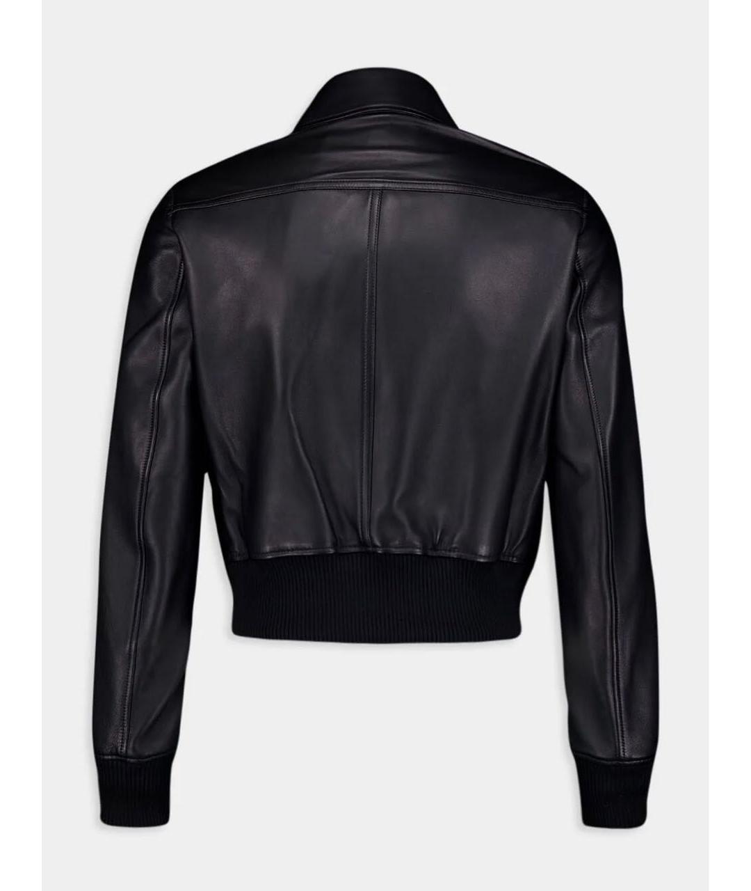 AMI ALEXANDRE MATTIUSSI Черная кожаная куртка, фото 2