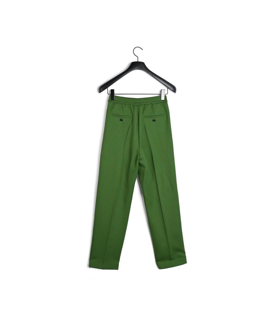 Ami Paris Зеленые полиамидовые прямые брюки, фото 2