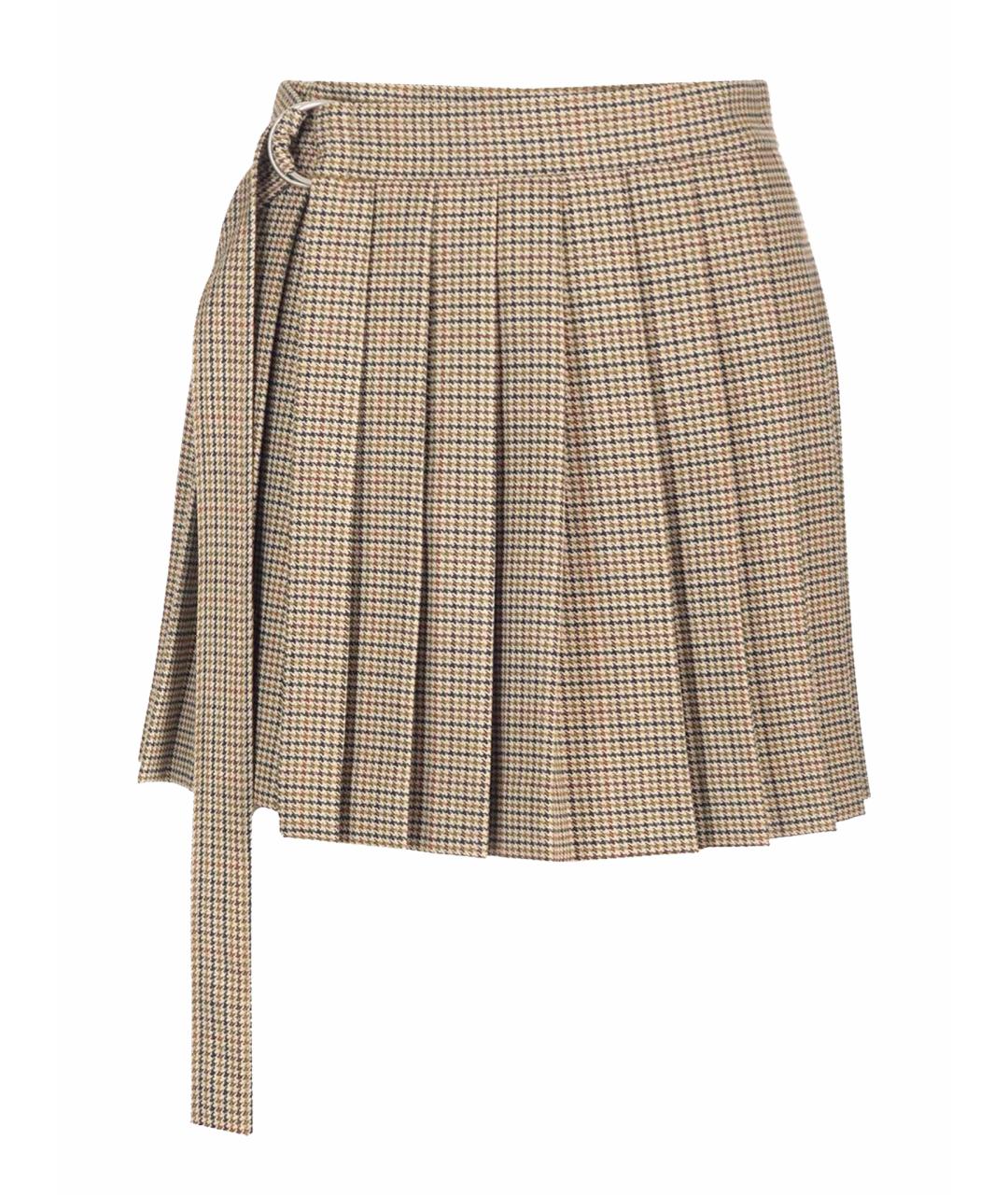 Ami Paris Бежевая хлопковая юбка мини, фото 1